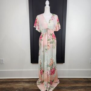 VENUS Stunning Floral Summer Maxi Dress Size Medium